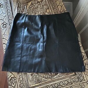 Faux leather mini skirt size 10 black